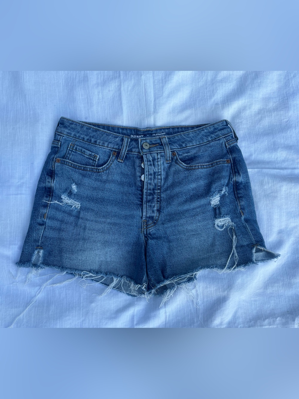 Old Navy Distressed Dark Blue Denim Cutoff Shorts